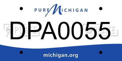 DPA0055 Michigan License Plate