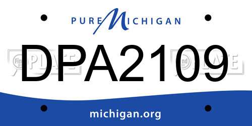 DPA2109 Michigan License Plate