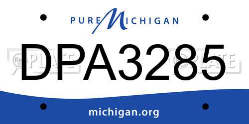DPA3285 Michigan License Plate
