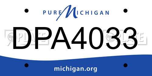 DPA4033 Michigan License Plate