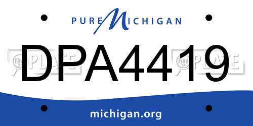 DPA4419 Michigan License Plate
