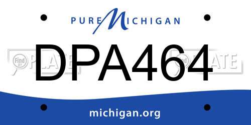 DPA464 Michigan License Plate