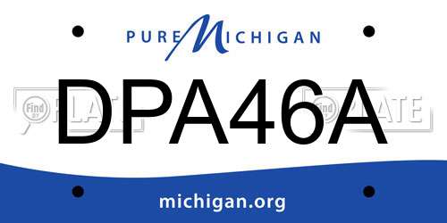 DPA46A Michigan License Plate