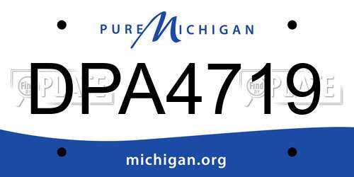 DPA4719 Michigan License Plate