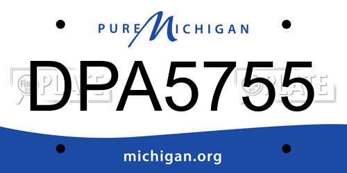 DPA5755 Michigan License Plate