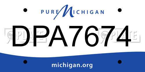 DPA7674 Michigan License Plate