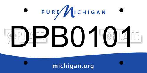 DPB0101 Michigan License Plate