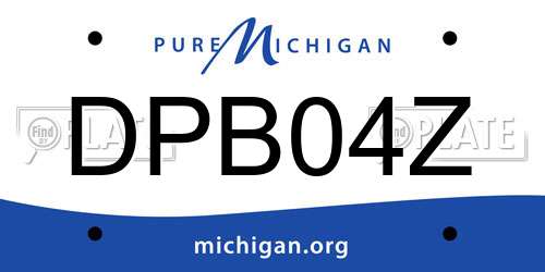 DPB04Z Michigan License Plate