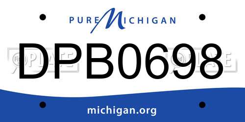 DPB0698 Michigan License Plate