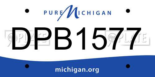 DPB1577 Michigan License Plate