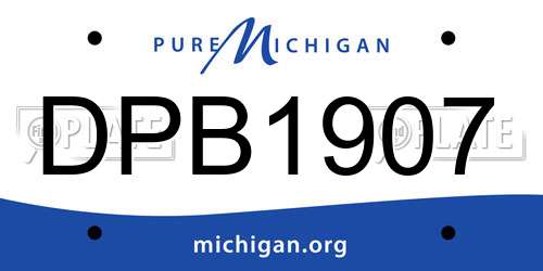 DPB1907 Michigan License Plate
