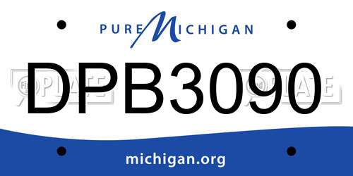 DPB3090 Michigan License Plate