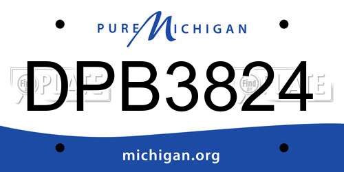 DPB3824 Michigan License Plate