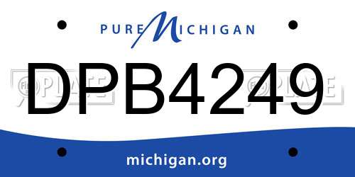 DPB4249 Michigan License Plate
