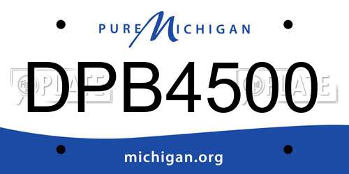 DPB4500 Michigan License Plate
