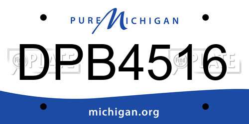 DPB4516 Michigan License Plate
