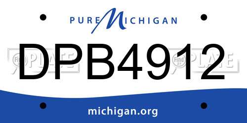 DPB4912 Michigan License Plate