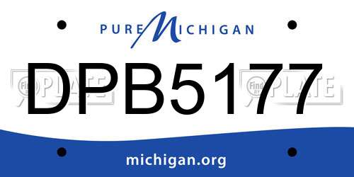 DPB5177 Michigan License Plate