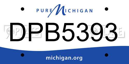 DPB5393 Michigan License Plate