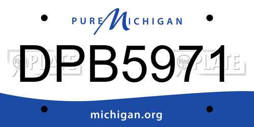 DPB5971 Michigan License Plate