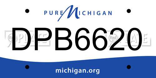 DPB6620 Michigan License Plate