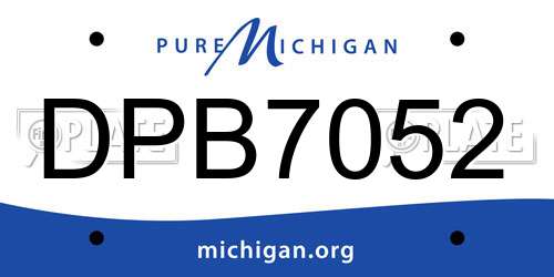 DPB7052 Michigan License Plate