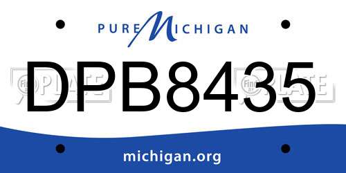 DPB8435 Michigan License Plate