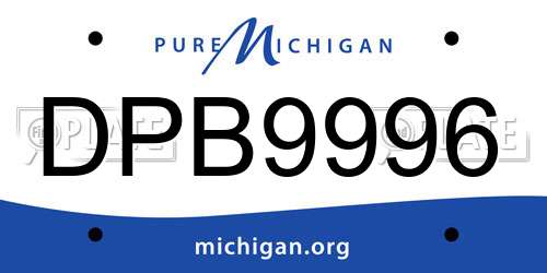 DPB9996 Michigan License Plate