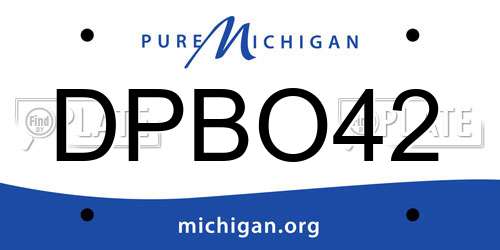 DPBO42 Michigan License Plate