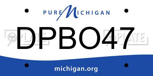 DPBO47 Michigan License Plate