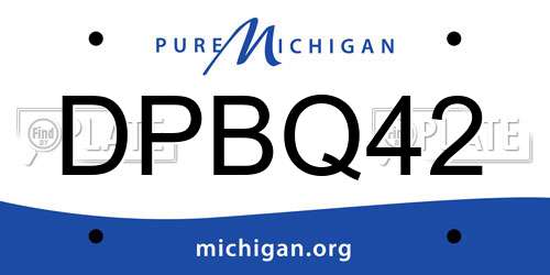 DPBQ42 Michigan License Plate