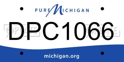 DPC1066 Michigan License Plate