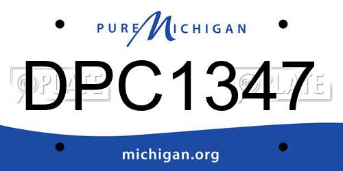 DPC1347 Michigan License Plate