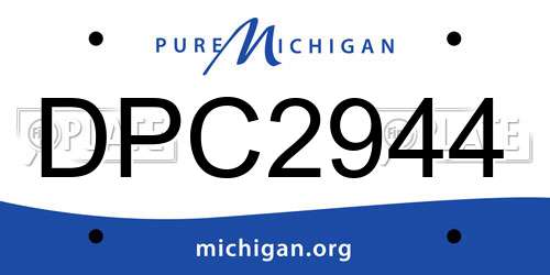 DPC2944 Michigan License Plate