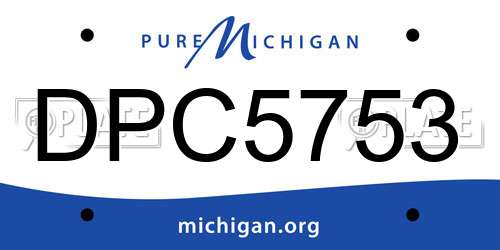 DPC5753 Michigan License Plate