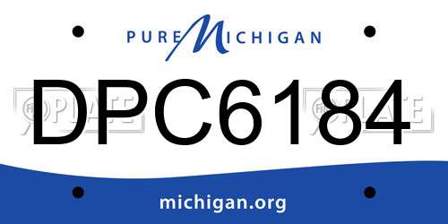 DPC6184 Michigan License Plate