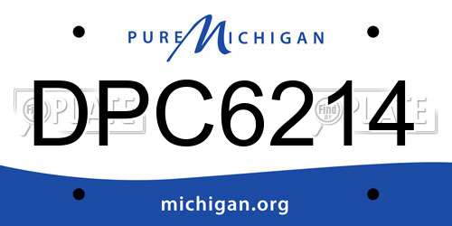DPC6214 Michigan License Plate