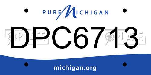 DPC6713 Michigan License Plate