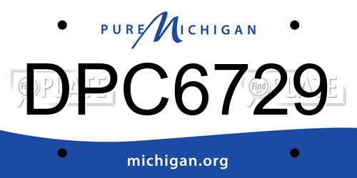 DPC6729 Michigan License Plate