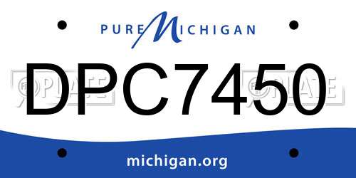 DPC7450 Michigan License Plate