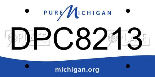 DPC8213 Michigan License Plate