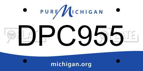 DPC955 Michigan License Plate