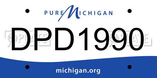 DPD1990 Michigan License Plate