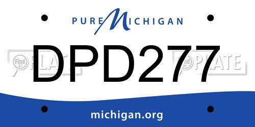 DPD277 Michigan License Plate