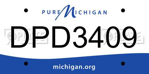 DPD3409 Michigan License Plate