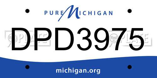 DPD3975 Michigan License Plate
