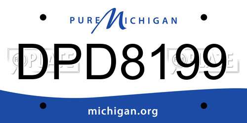DPD8199 Michigan License Plate