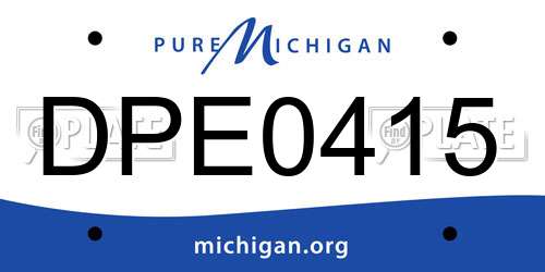 DPE0415 Michigan License Plate