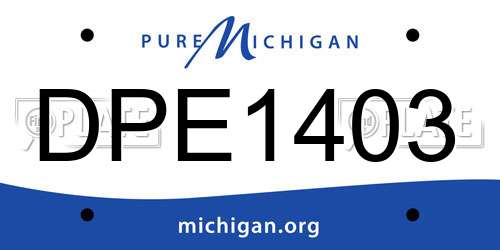 DPE1403 Michigan License Plate