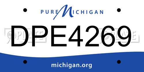 DPE4269 Michigan License Plate